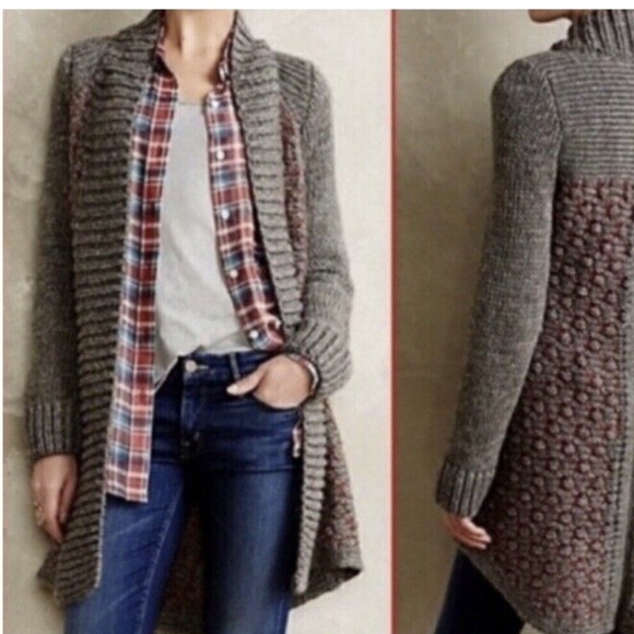 Anthropologie Moth sweater duster cardigan wool blend size small - Picture 2 of 11